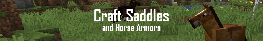 Craft Saddles and Horse Armor for Minecraft 1.12.2