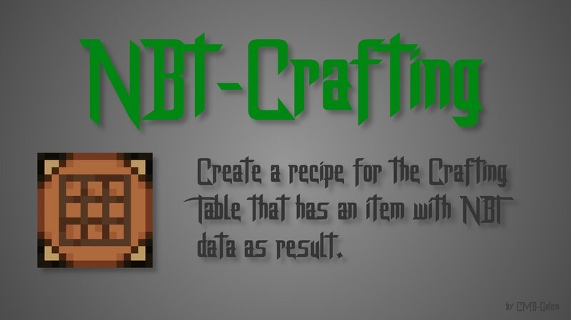 Nbt Crafting for Minecraft 1.19