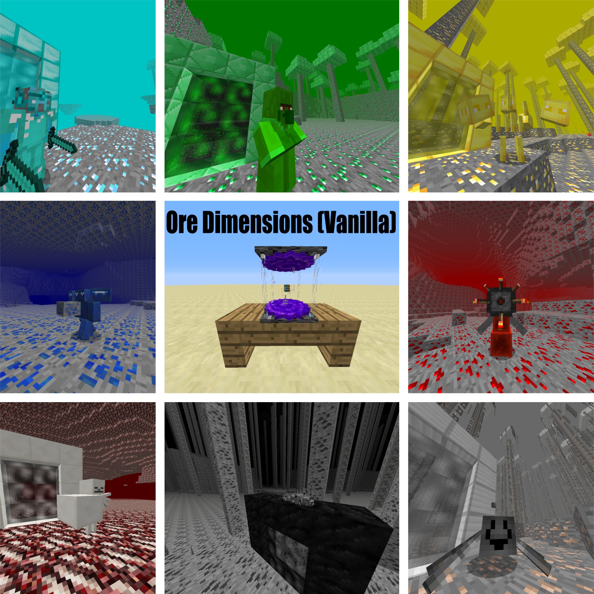 Ore Dimensions Vanilla for Minecraft 1.12.2