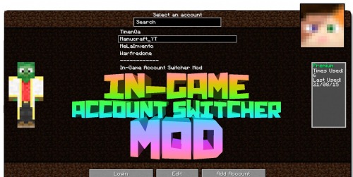 In-game Account Switcher for Minecraft 1.15.2