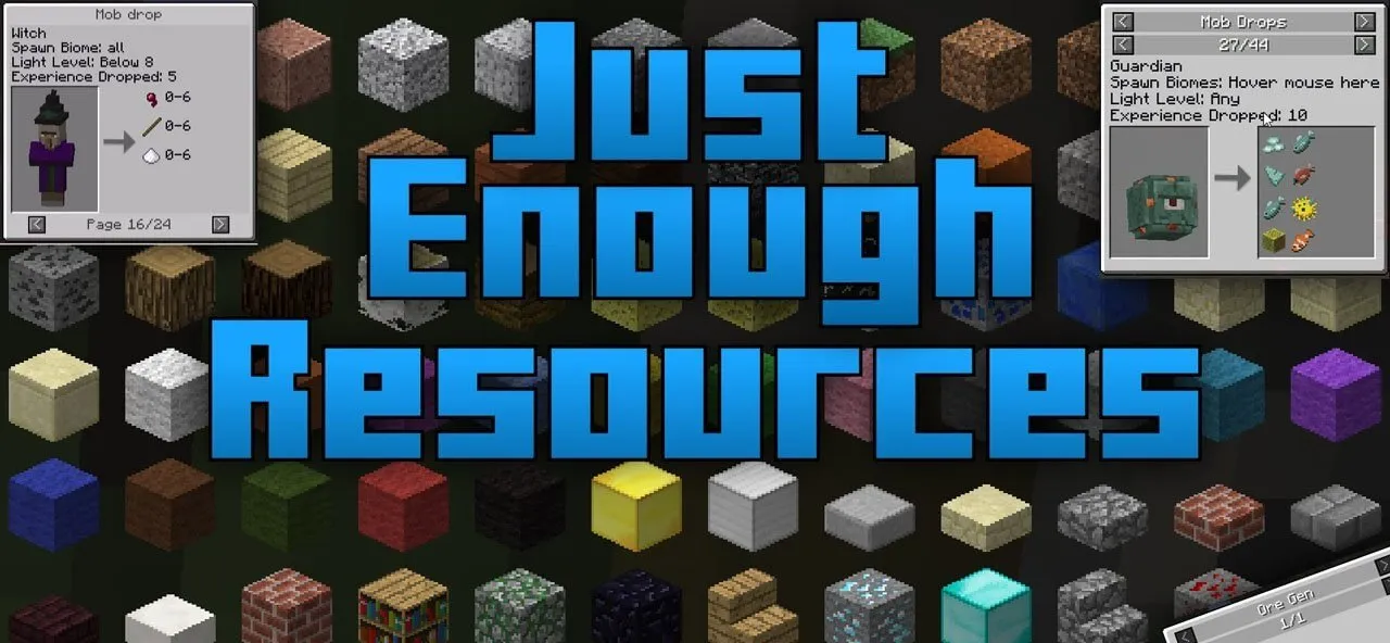 Just Enough Resources for Minecraft 1.11