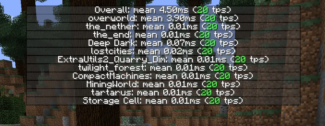 Server Tab Info for Minecraft 1.16.1