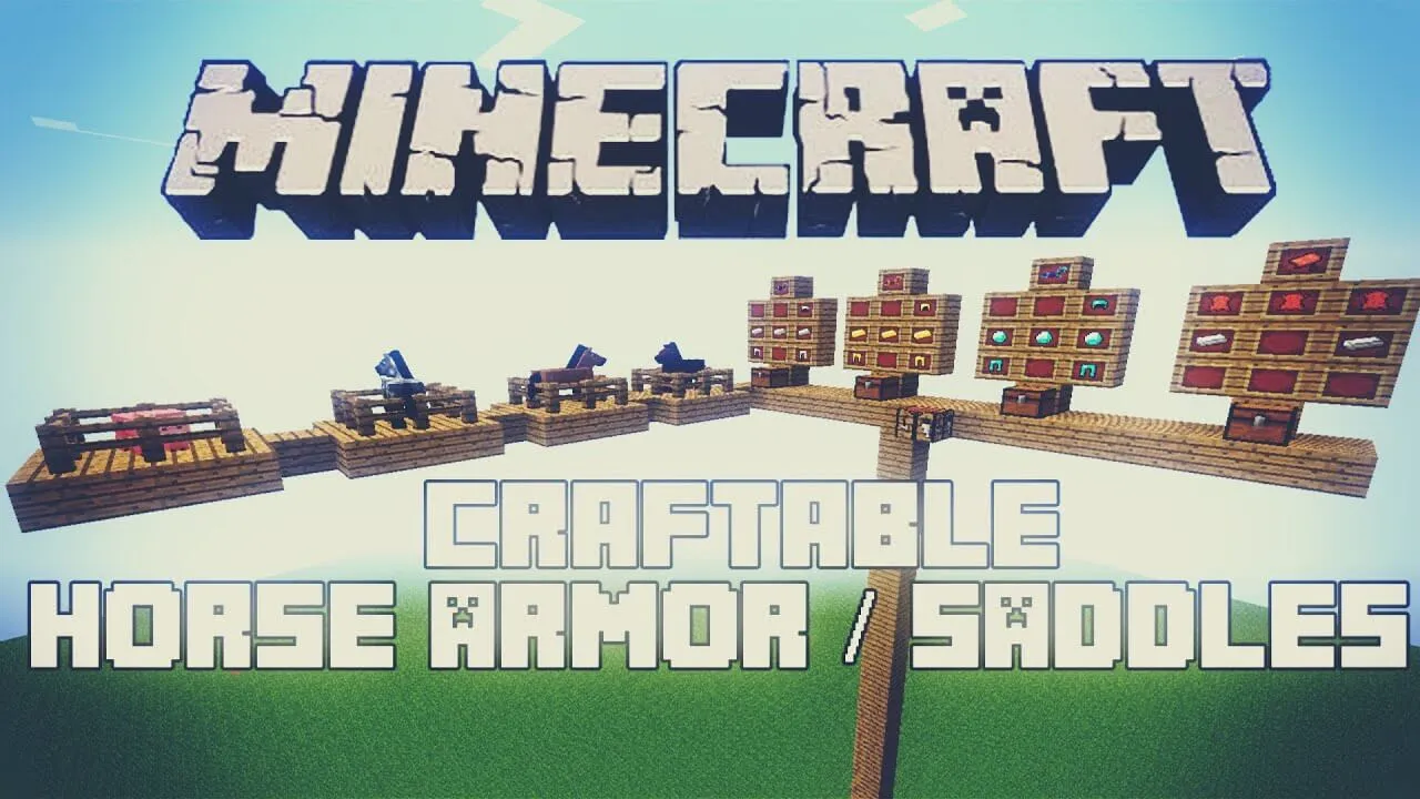 Craftable Horse Armor & Saddle for Minecraft 1.16