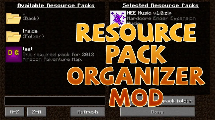 Resource Pack Organizer for Minecraft 1.16