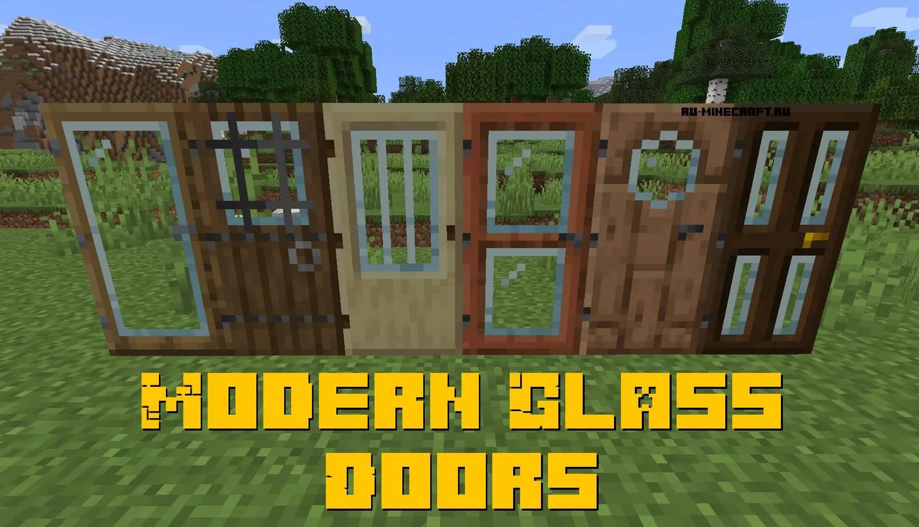 Modern Glass Doors for Minecraft 1.16