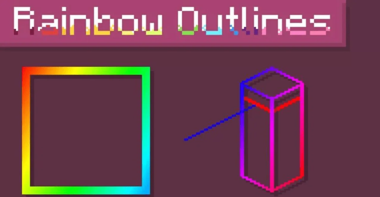 Rainbow Fade Outlines for Minecraft 1.20.2