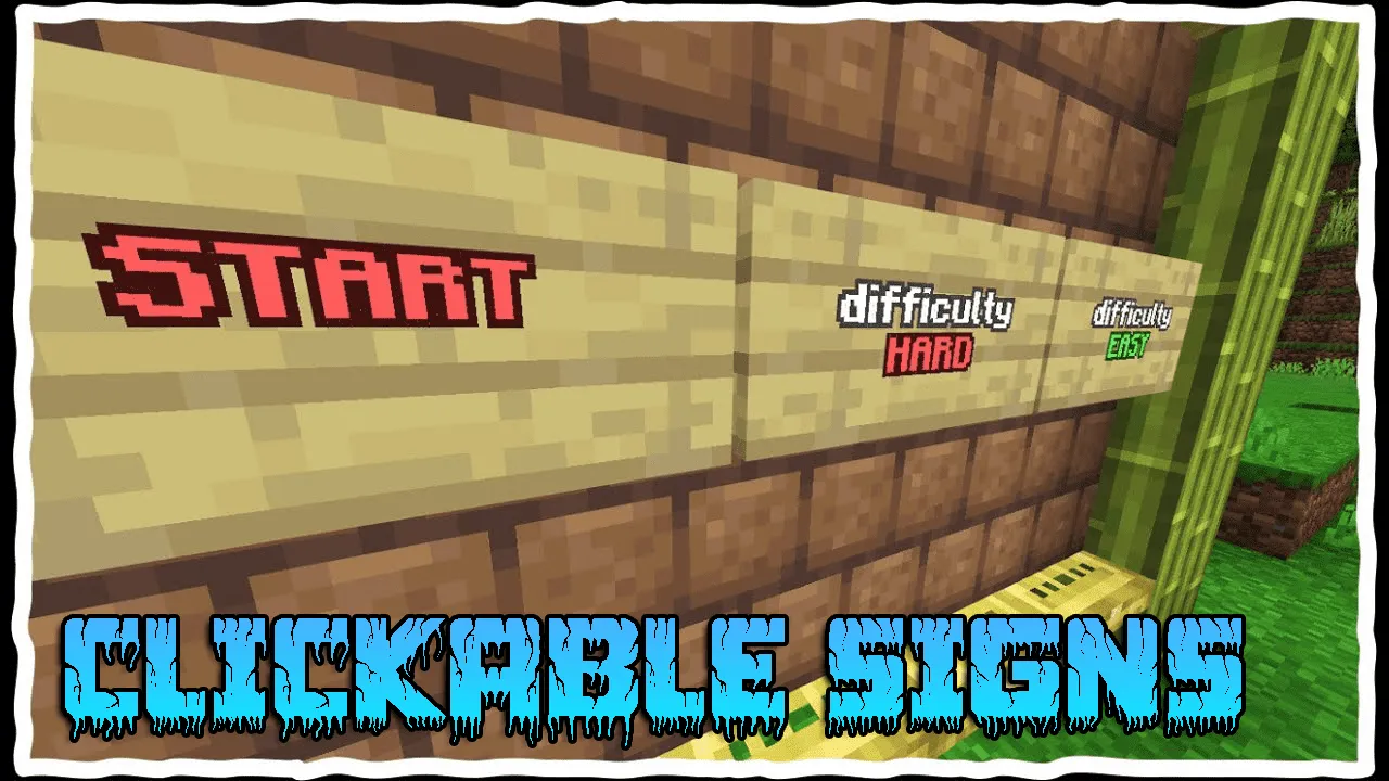 Clickable Signs for Minecraft Pocket Edition 1.20