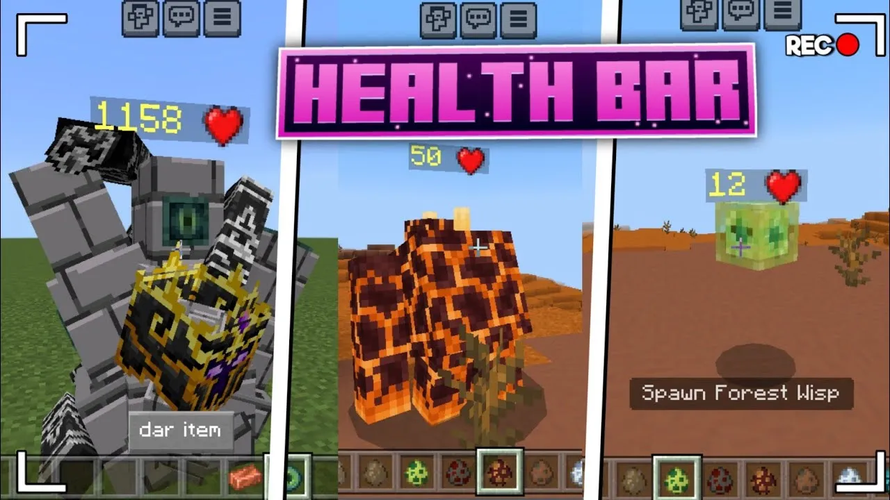 Health Bar for Minecraft Pocket Edition 1.20