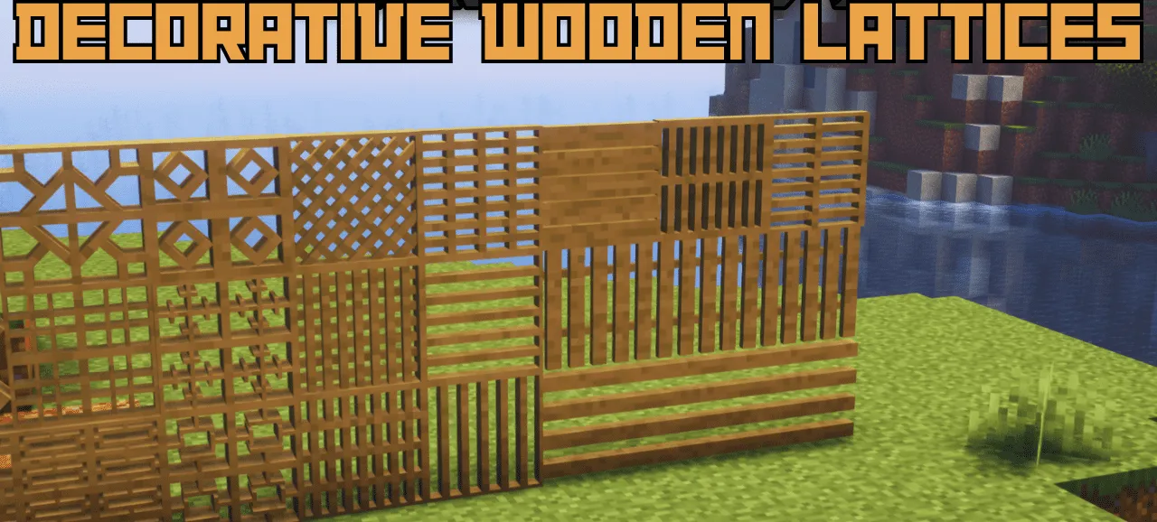 Decorative Wooden Lattices for Minecraft 1.20.4